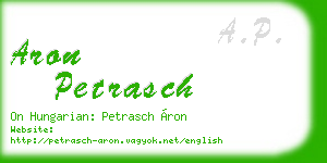 aron petrasch business card